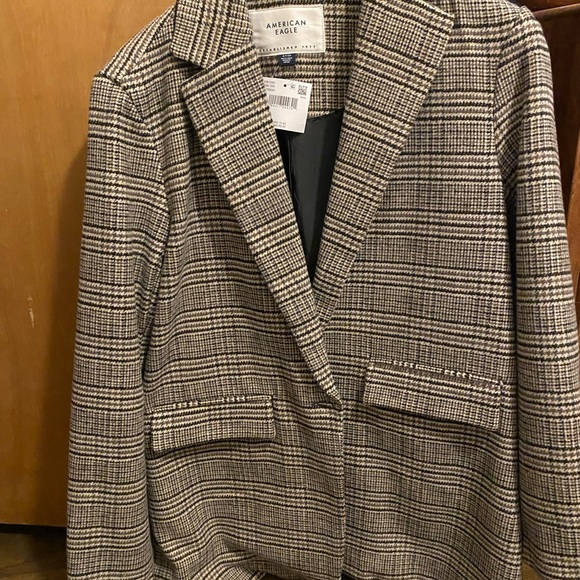 American Eagle Outfitters Women's Checkered Blazer - Picture 2 of 3